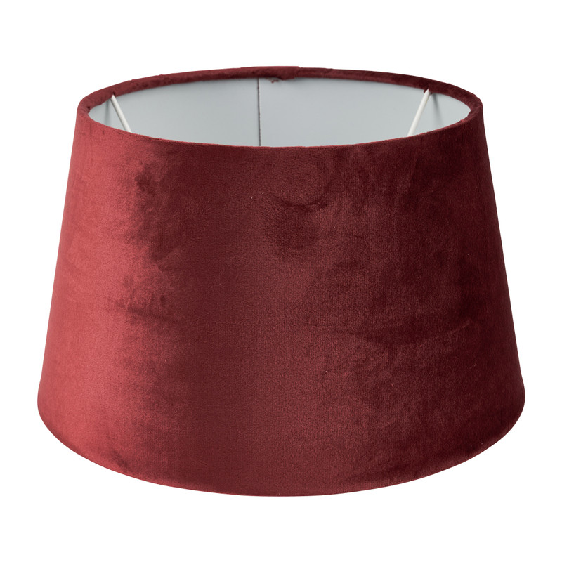 Lampenkap velvet - rood - ø28 cm