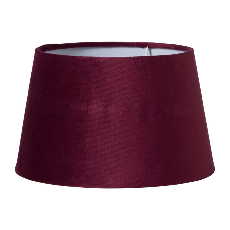 Lampenkap velvet taps - bordeaux rood - ø23x14 cm
