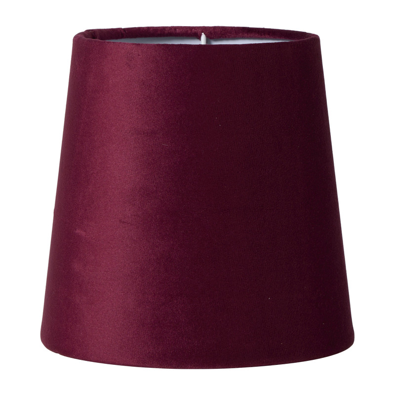 Lampenkap velvet taps mini - bordeaux rood - ø17x16.5 cm