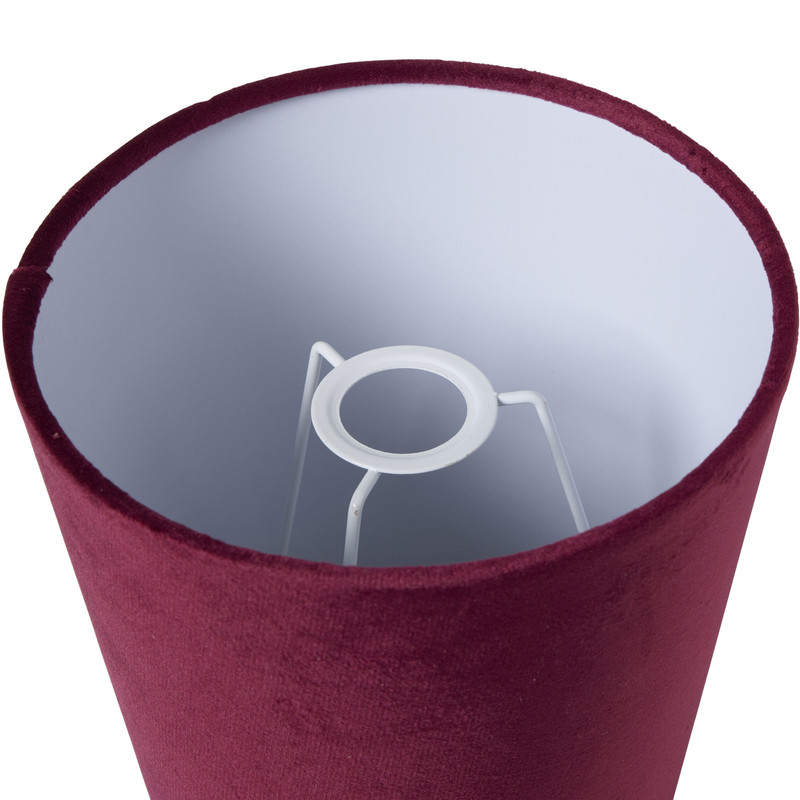 Lampenkap velvet taps mini - bordeaux rood - ø17x16.5 cm