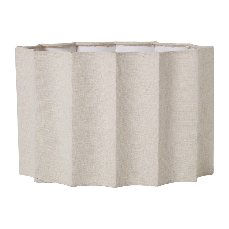 Lampenkap rib ovaal - beige - 24.5x37x22 cm