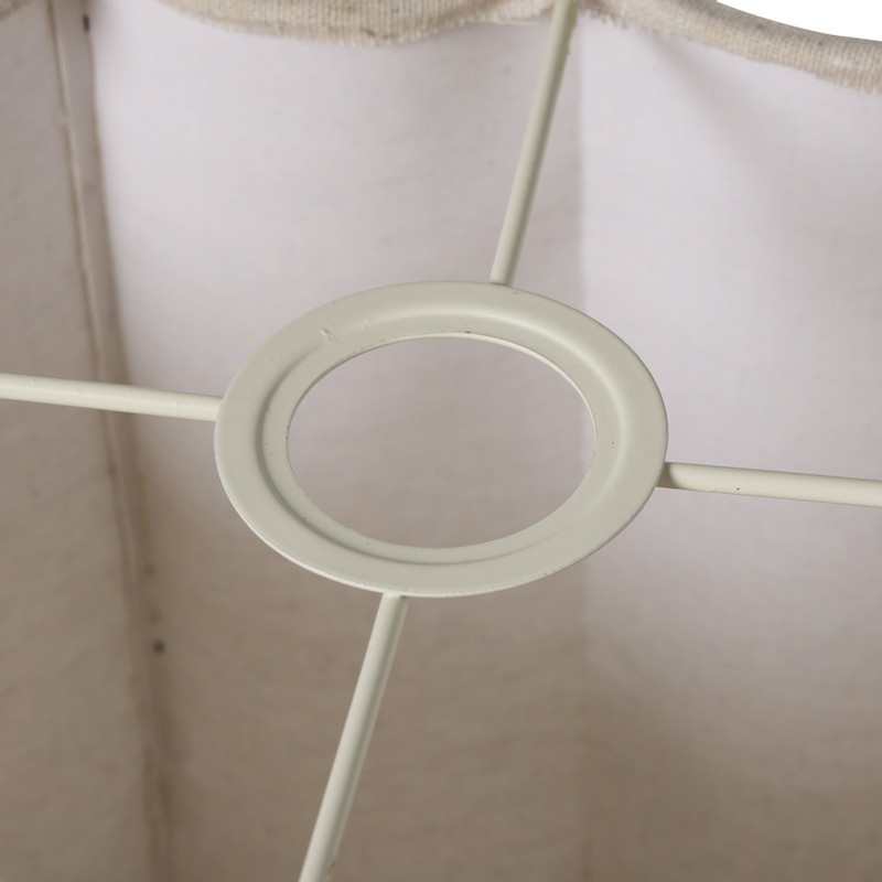 Lampenkap rib ovaal - beige - 24.5x37x22 cm