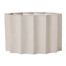 Lampenkap rib ovaal - beige - 24.5x37x22 cm