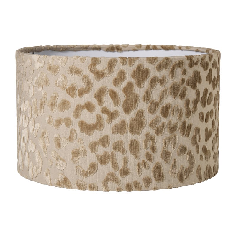 Lampenkap animal velvet - beige - ø33x20 cm