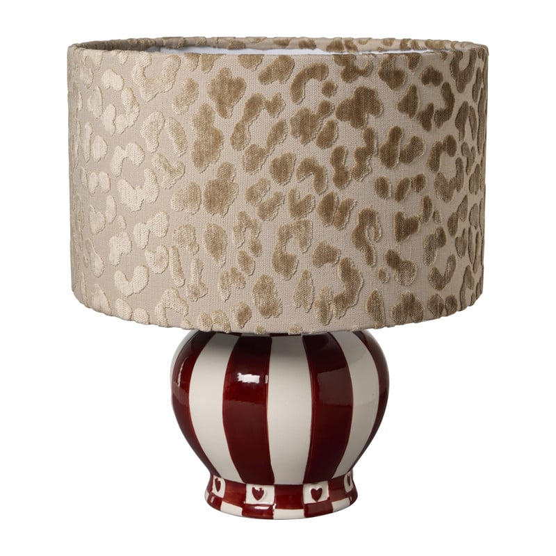 Lampenkap animal velvet - beige - ø33x20 cm