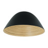 Lampenkap XL bamboe gelakt - zwart - 53 cm