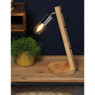 Mica Decorations tafellamp Ottawa - hout/zilver - 38 cm