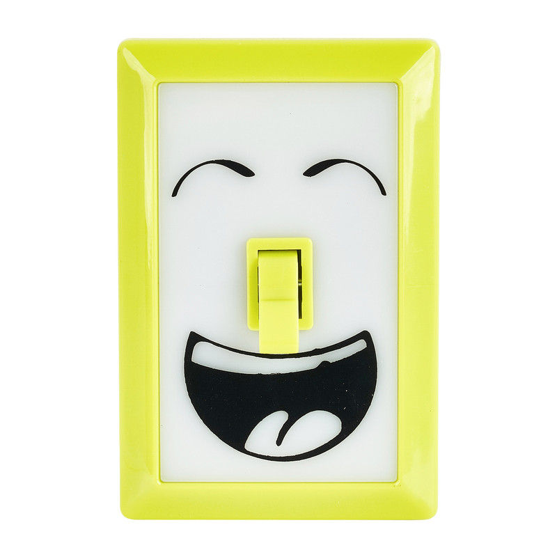 Nachtlampje gezicht met knop - diverse kleuren 