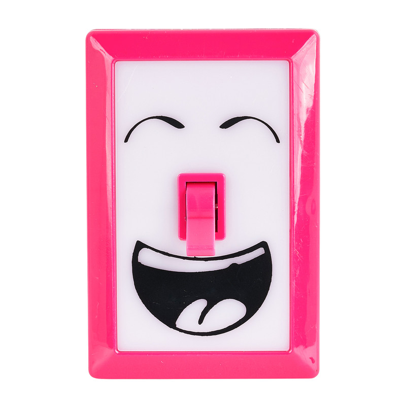 Nachtlampje gezicht met knop - diverse kleuren 