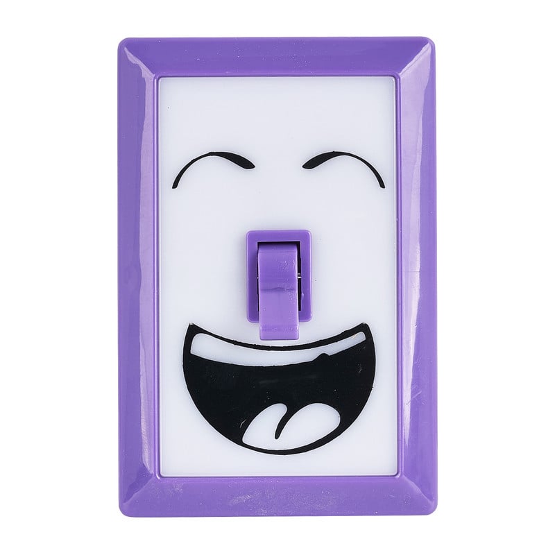 Nachtlampje gezicht met knop - diverse kleuren 