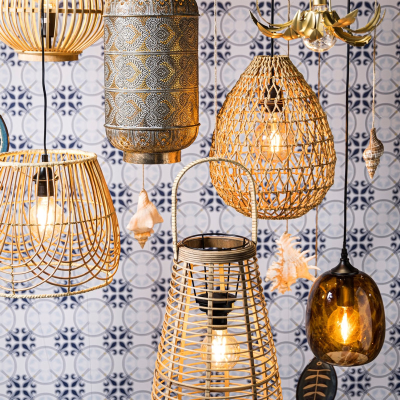 Tafellamp bamboe - ø30x35 cm 