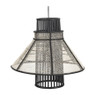 Hanglamp bamboe - zwart/naturel - 47x43 cm