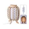 Tafellamp - hout met wit touw - ⌀ 25 x 33 cm