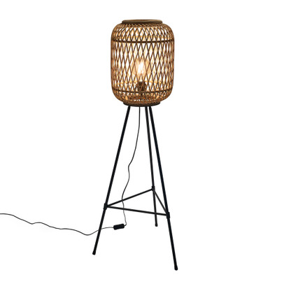 Gek spleet Pamflet Bamboe lamp op poten - 29x29x118 cm | Xenos