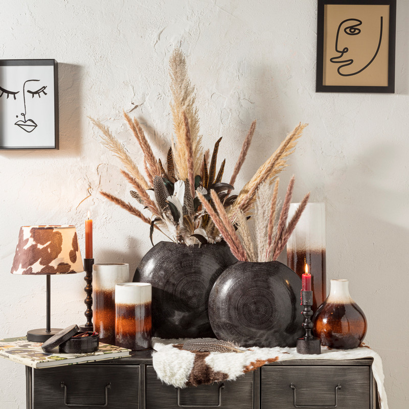 Lampenvoet - zwart - 25 cm