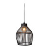 Hanglamp bamboe - zwart - 30x30x37 cm