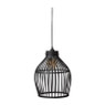 Hanglamp bamboe - zwart - 30x30x37 cm