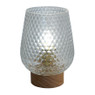 Tafellamp - glas - transparant- Ø12x17cm