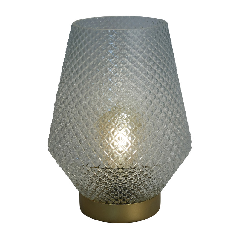 Tafellamp glas transparant Ø21x29cm