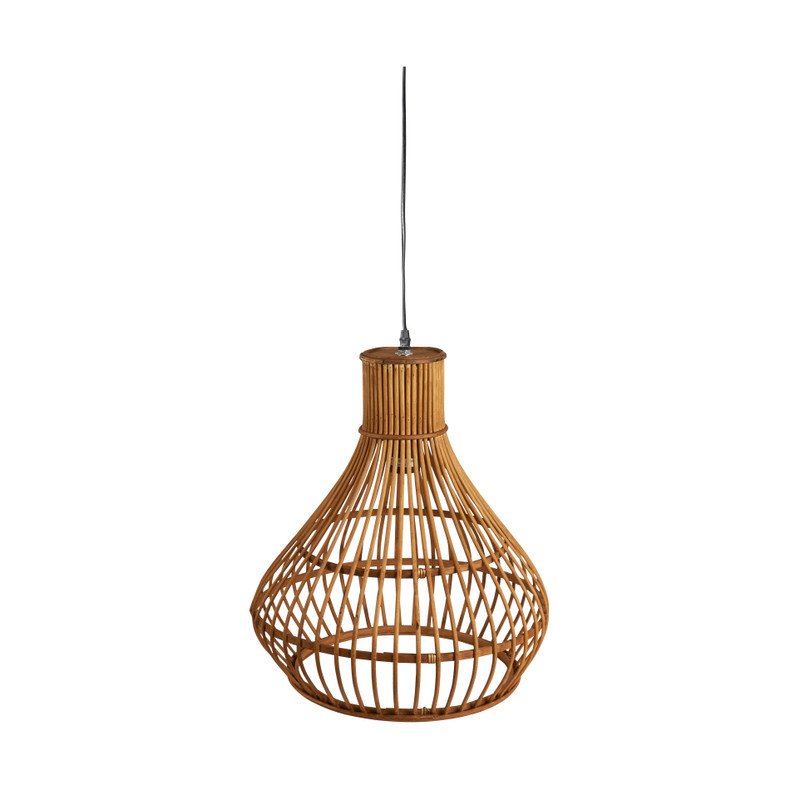 Bamboe hanglamp - lichtbruin - ⌀35.5x43 cm