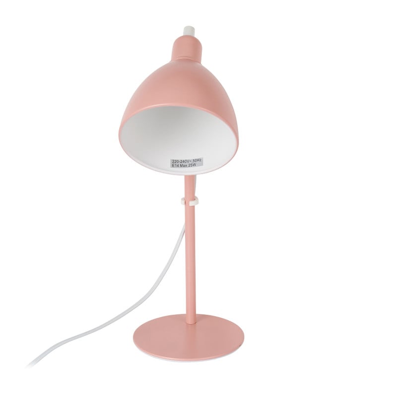 Bureaulamp - roze - Ø12,5x35 cm