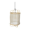 Hanglamp bamboe/katoen - beige - ø40x60 cm 