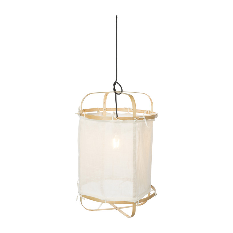Hanglamp bamboe/katoen - creme - ?40x60 cm