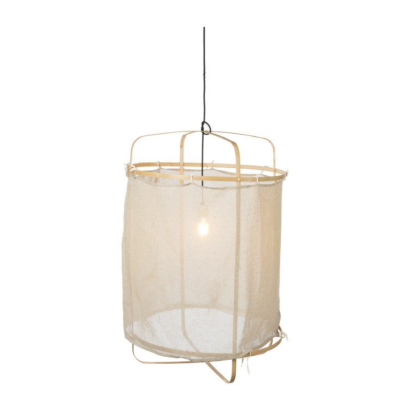 Hanglamp bamboe/katoen - beige - ?66x96 cm