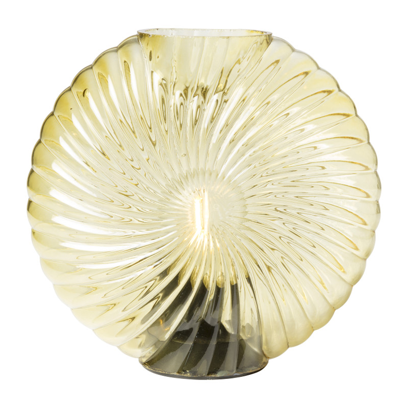 Tafellamp schelp - geel - 17x18x7.5 cm