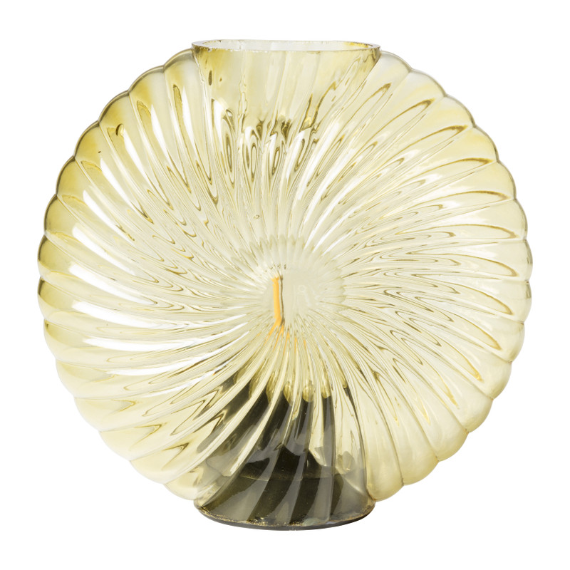 Tafellamp schelp - geel - 17x18x7.5 cm