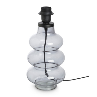 Lampvoet ribbel - grijs - ø14.5x31.5 cm