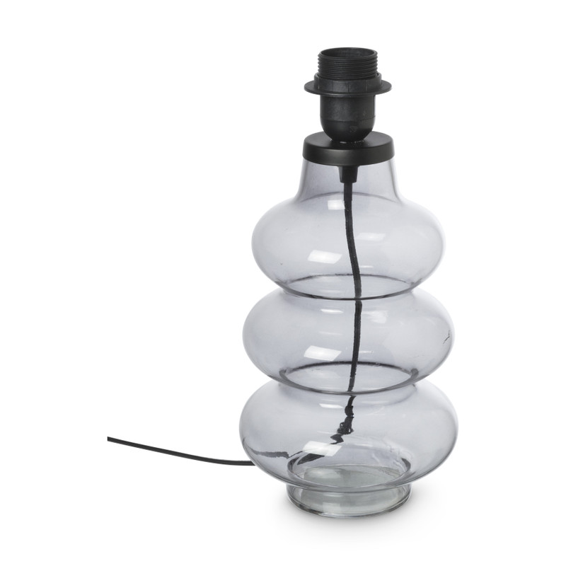 Lampvoet ribbel - grijs - ø14.5x31.5 cm