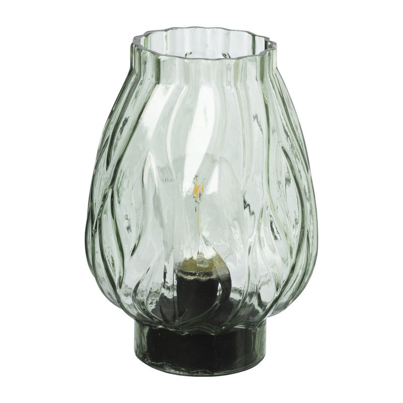 Tafellamp bloemknop - groen - ø12x16.5 cm 