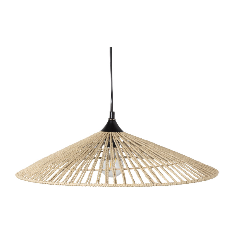 Hanglamp papier - bruin - ø50x12 cm