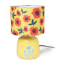 Tafellamp bloemen - geel - ø22x33.5 cm