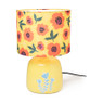 Tafellamp bloemen - geel - ø22x33.5 cm