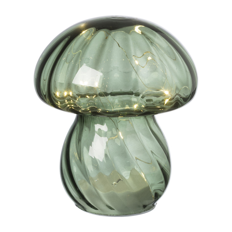 Tafellamp paddenstoel - groen - ø13x15 cm