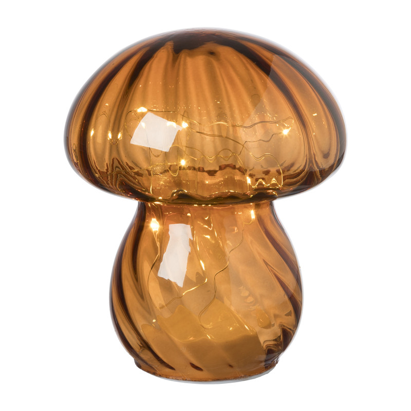Tafellamp paddenstoel - oranje - ø13x15 cm