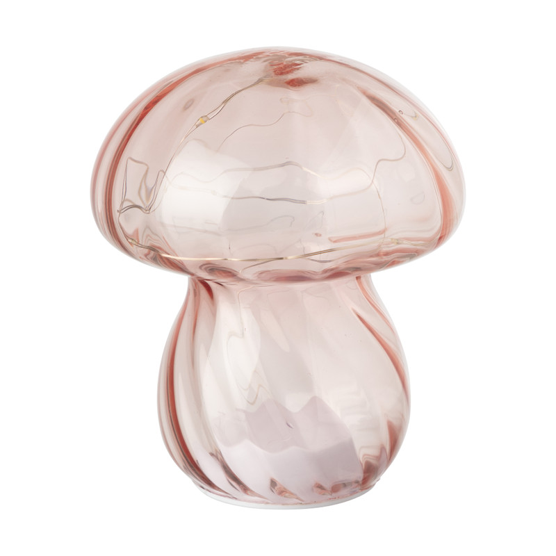 Tafellamp paddenstoel - roze - ø13x15 cm