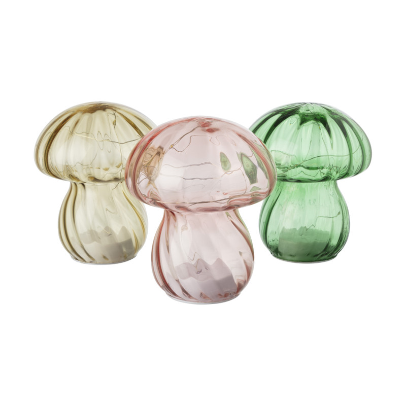 Tafellamp paddenstoel - roze - ø13x15 cm