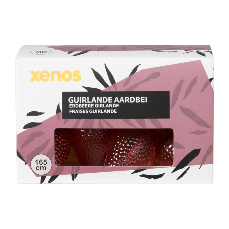 Lichtslinger met aardbeien lampjes - 165 cm