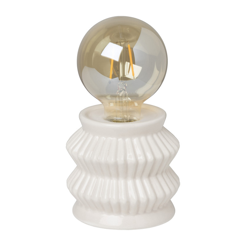 Tafellamp geometrisch - beige - ø10x17.5 cm