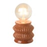 Tafellamp geometrisch - terra - ø10x17.5 cm