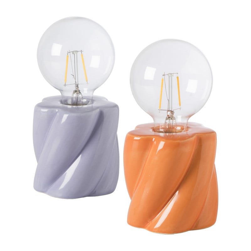 Tafellamp spekje - paars - ø9x18 cm