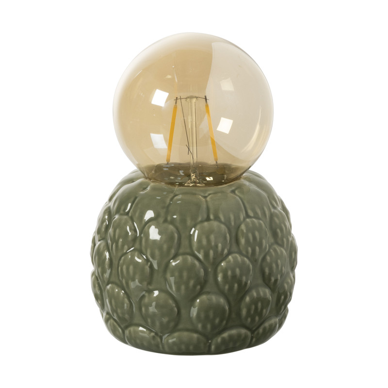 Tafellamp geschulpt Bas - groen - ø10.5x16 cm