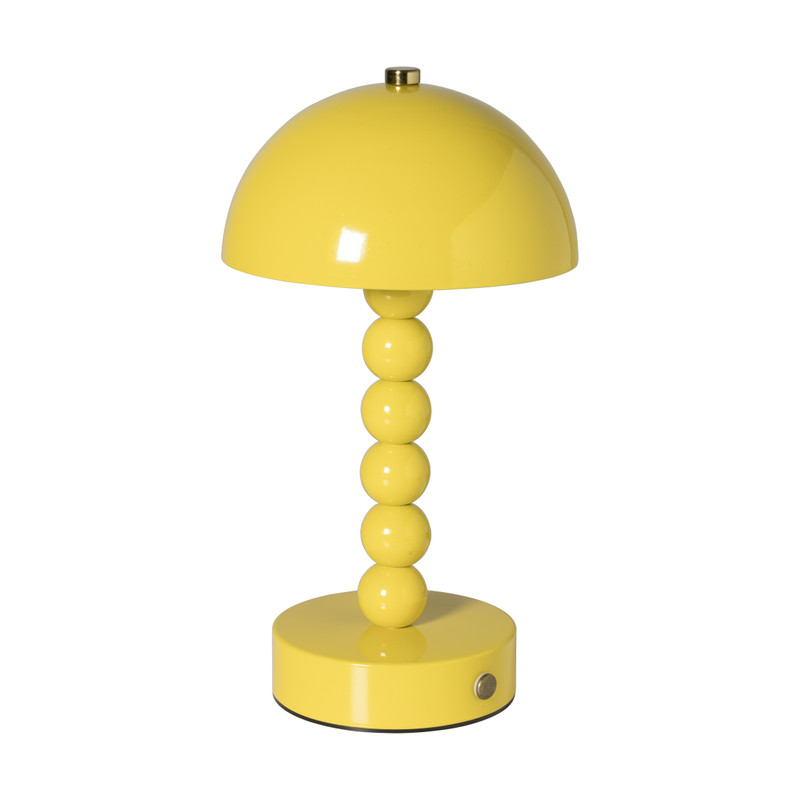 Tafellamp touch bollen - geel - ø15x26 cm