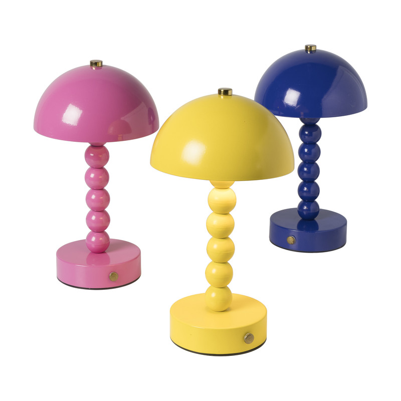 Tafellamp touch bollen - blauw - ø15x26 cm