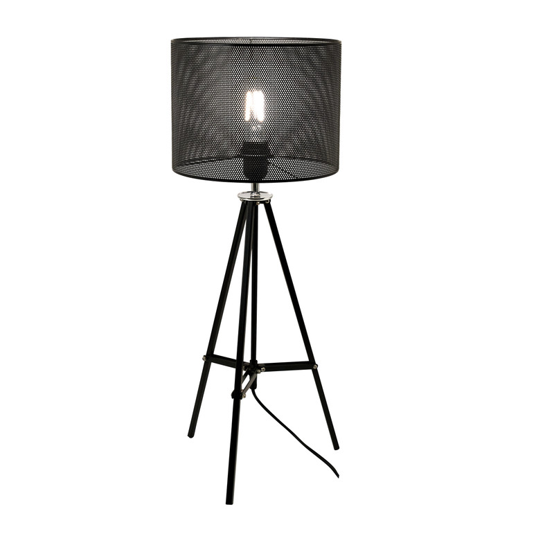 Tafellamp met driepoot - zwart - 55x26x27 cm 