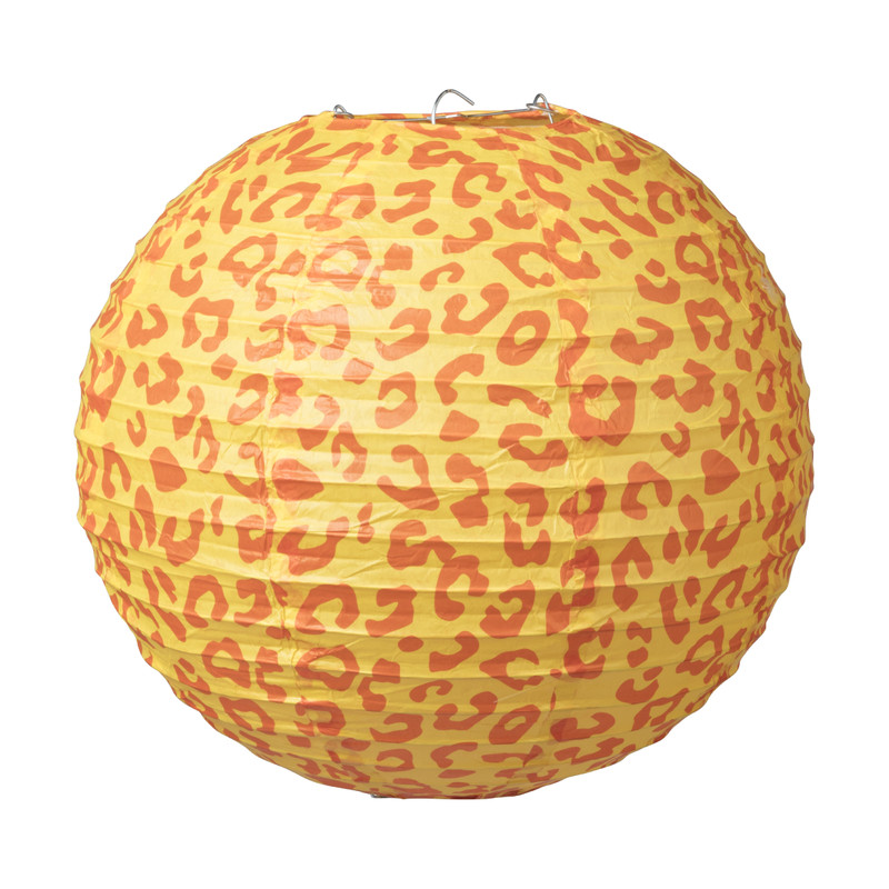 Lampion luipaard - geel - ⌀30 cm