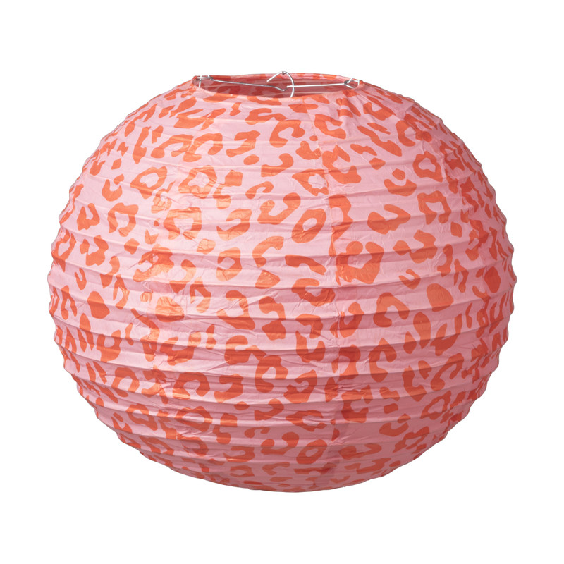 Lampion luipaard - roze- ⌀30 cm